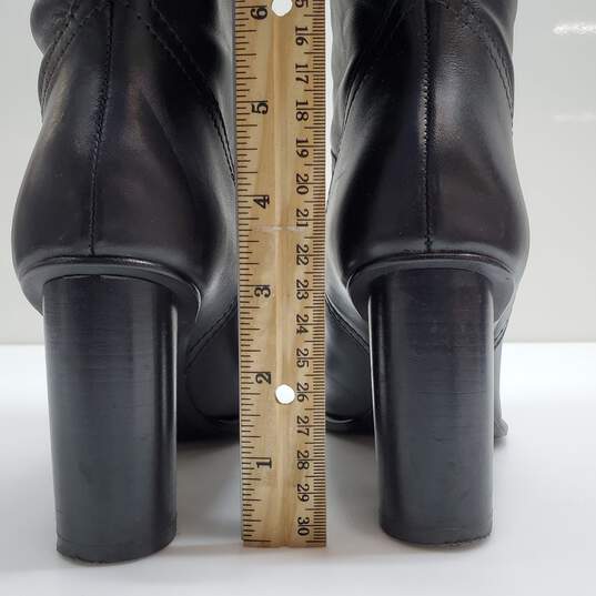 Zara High Heeled Leather Boots 37 image number 3