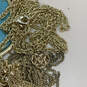 Designer Kendra Scott Gold-Tone Tassel Blue Pendant Necklace With Dust Bag image number 4