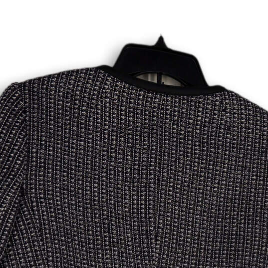 Womens Black Round Neck Long Sleeve Regular Fit Full-Zip Jacket Size 12 image number 4
