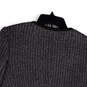 Womens Black Round Neck Long Sleeve Regular Fit Full-Zip Jacket Size 12 image number 4