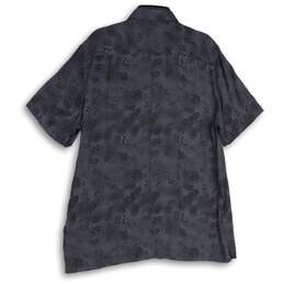 NWT Hugo Boss Mens Blue Gray Snake Print Spread Collar Button-Up Shirt Size XL alternative image