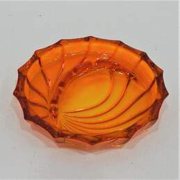 VTG Viking Glass Ashtray Amberina Orange Persimmon Mid-Century Modern