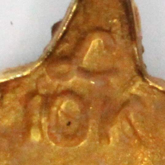 Landstrom's 10K Black Hills Gold Grape Leaf Stud Earrings - 1.0g image number 5