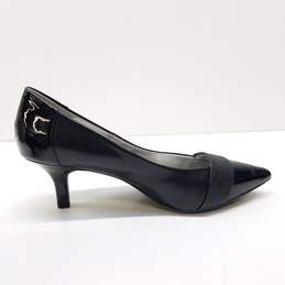 Anne Klein Finn IFlex Black Leather Pointed Toe Kitten Pump Heels Shoes Size 7.5 M alternative image