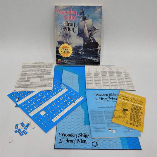 Vintage 1975 Avalon Hill Wooden Ships & Iron Men War Board Game image number 1