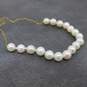 Romantic 14K Yellow Gold Pearl Necklace 4.0g image number 1