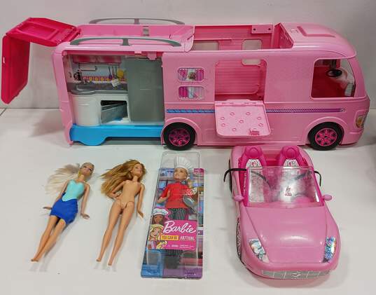 Buy the Trio of Barbie Dolls with RV & Car Accessories