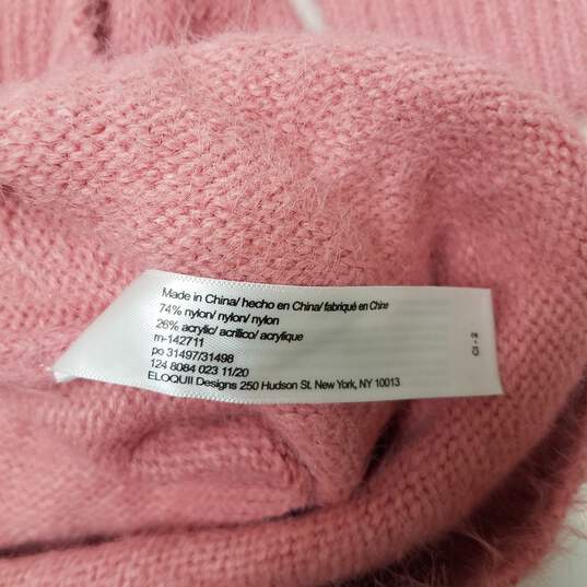 Eloquii Long Pullover Collard Pink Sweater Women's Size 22/24 image number 4