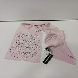 Karl Lagerfeld Paris Pink Polyester Scarf