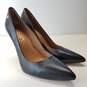 VALAS Los Angeles Charlie Black Leather Stripe Loafers Shoes Men's Size 9 image number 6
