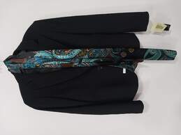 Women's Black Suit Jacket w/ Scarf Size 4