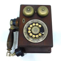 VTG 1980s Western Electric Country Junction Wood Rotary Telephone Wall Phone alternative image