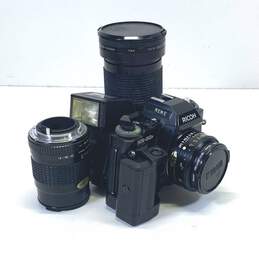Ricoh KR-30SP Program 35mm SLR Camera with 3 Lenses & Flash