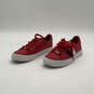Womens Gwinne Red Leather Round Toe Low Top Lace-Up Sneaker Shoes Size 6.5M image number 4