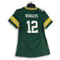 Womens Green Yellow Green Bay Packers Rodgers #12 NFL Jersey Size Small image number 2