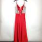 Eva Usa Women Red Embellished Sequin Gown M NWT image number 2