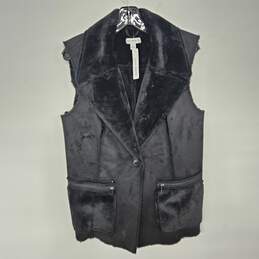 Susan Graver Black Faux Fur Vest