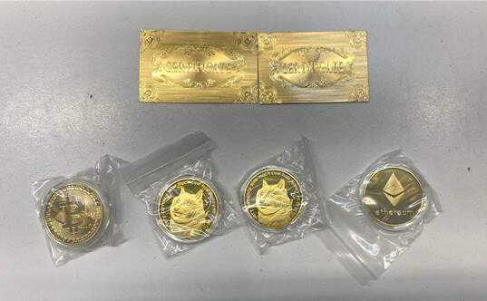 Assorted Cryto Replica Novelty Coins Bitcoin Doge Ethereum IOB image number 2