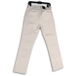 NWT Womens White Denim Medium Wash Five Pocket Design Straight Jeans Size 8 alternative image