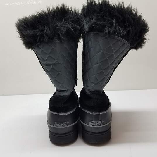 Khombu Nordic 2 Tall Faux Fur Winter Snow Boots Black Size 10 image number 4