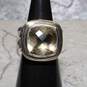 David Yurman Signed Sterling Silver 18K Yellow Gold Accent Citrine Ring Size 5.75 - 17.9g image number 2