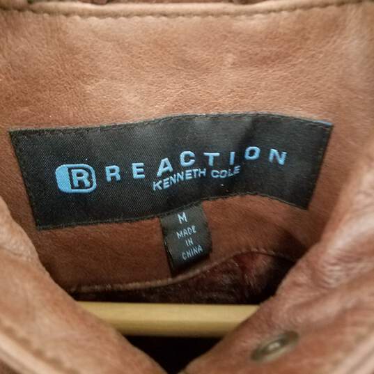 Kenneth Cole Reaction Leather Jacket Size Medium image number 3