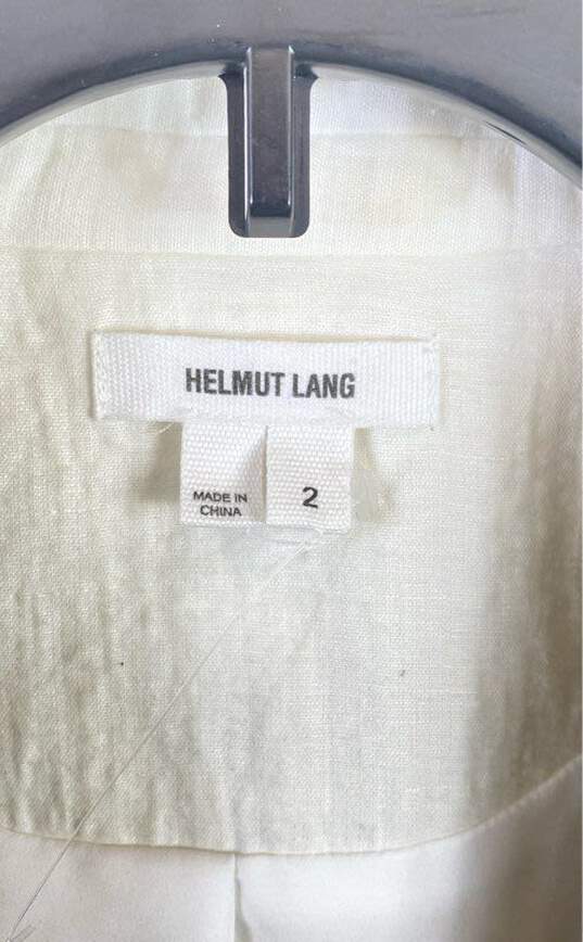 Helmut Lang Women White Blazer Sz 2 image number 3