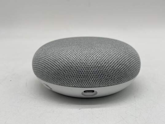 Mini White Gray Bluetooth Wireless Smart Speaker W/ Charger Not Tested image number 2