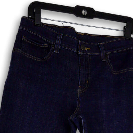 Womens Blue Medium Wash Pockets Regular Fit Denim Straight Jeans Size 29 image number 3