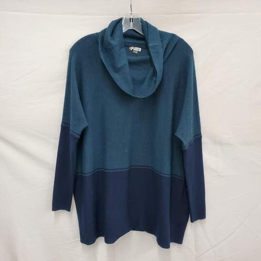 Smartwool Polyester Blend Green & Blue Long Sleeve Turtleneck Sweater Size SM image number 1