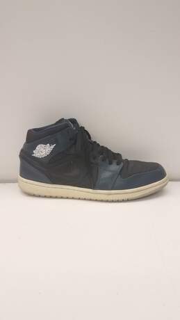 Nike Air Jordan 1 Mid Night Shade Black, Blue Sneakers 554724-016 Size 9.5