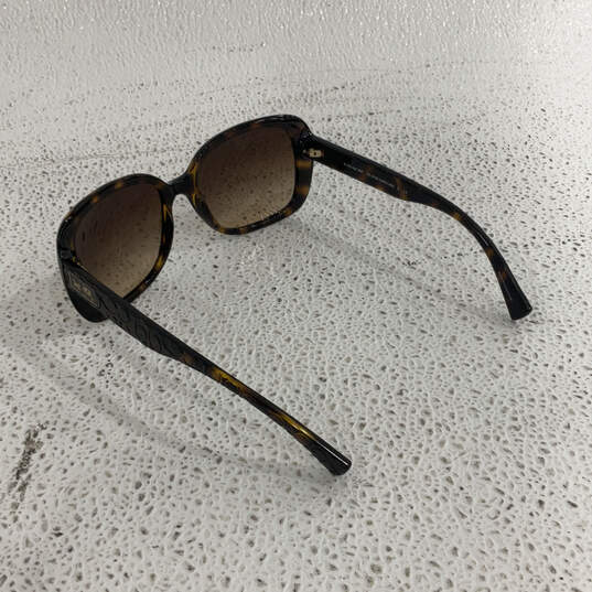 Womens HC8128 L943 Brown Full Rim Tortoise Sunglasses With Black Case image number 1