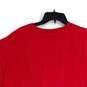 Mens Red Crew Neck Short Sleeve Stretch Pullover T-Shirt Size X-Large image number 4