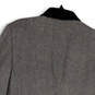 NWT Mens Gray Black Notch Lapel Flap Pocket Three Button Blazer Size 14 image number 4