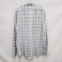 Filson MN's Casual Button Down100% Cotton Gray Plaid Flannel Shirt Size XL-Long alternative image