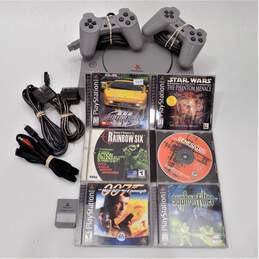 Sony PlayStation PS1 W/ 6 Games Syphon Filter