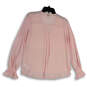NWT Womens Pink V-Neck Long Sleeve Classic Fit Pullover Blouse Top Size XS image number 2