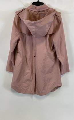 Michael Kors Womens Pink Long Sleeve Hooded Double Breasted Trench Coat Size L alternative image