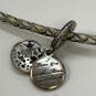 Designer Pandora S925 Sterling Silver Woven Leather Clasp Charm Bracelet image number 4