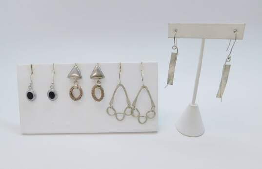 Artisan Sterling Silver Geometric Earrings Variety 18.7g image number 1