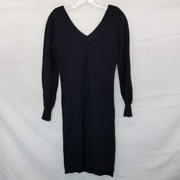 Burberry Black Knit Bodycon Dress Wm Size S AUTHENTICATED