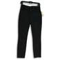 NWT Anthropologie Womens Black Button Fly Flat Front Dress Pants Size 0 image number 1