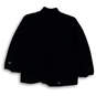 NWT Womens Black Collared Long Sleeve Double Breasted Peacoat Size Medium image number 2