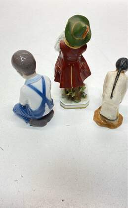 Porcelain Figurines Lot of 3 Vintage Ceramic Statutes/ Marked on Bottom alternative image