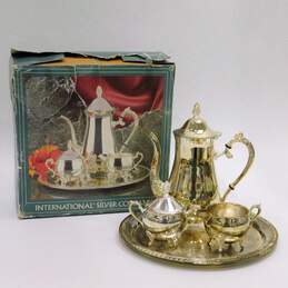 Vintage International Silver Co. Silverplate 4 pc. Tea Coffee Set IOB