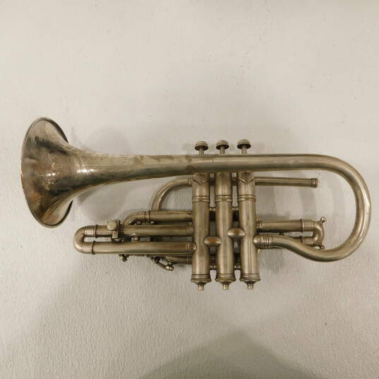 VNTG Dyer's Brand Professional Model B Flat Cornet w/ Case and Accessories (Parts and Repair) image number 9