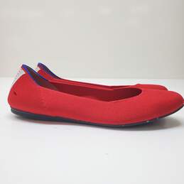 Rothy's Square Toe Ballet Flats in Chilly Red Women's 7.5