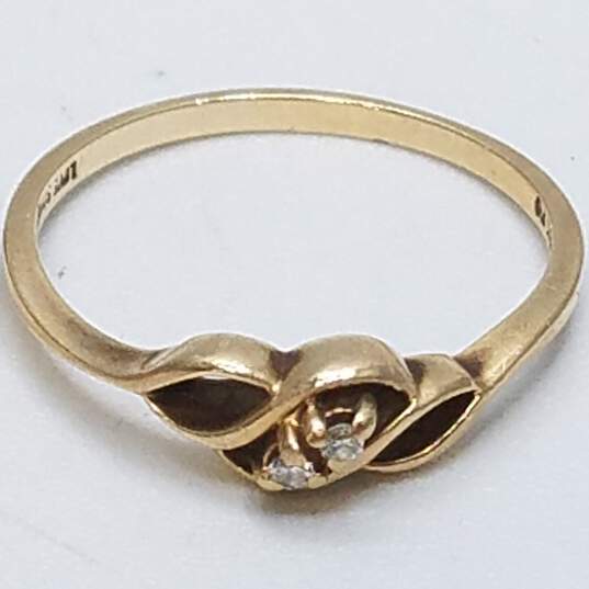 10K Gold Melee Diamonds Ring Bundle 3pcs. 4.3g image number 4