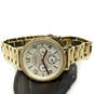 Designer Fossil Gold Tone Rhinestone Chronograph Round Dial Wristwatch image number 1