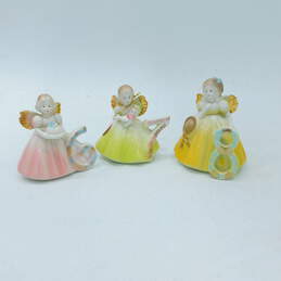 3 Vintage Josef Originals Birthday Angel Figurines 6-8